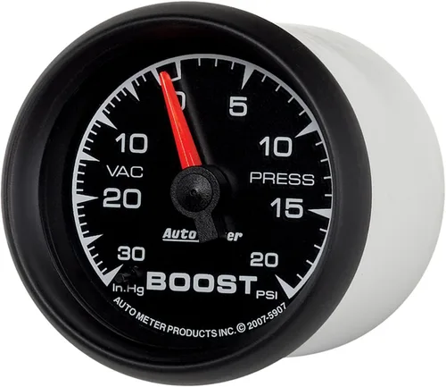 Vista 4 de Auto Meter 5907 ES 2-1/16" 30 pulgadas Hg/20 PSI - Indicador mecánico de aspiradora/impulso
