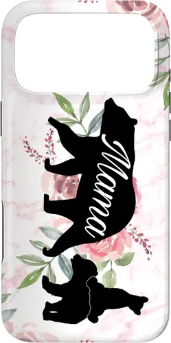 Vista 22 de Mama Bear Mom Gift Phone Holder - 2 Cubs Kiddo Mom Case for iPhone 17