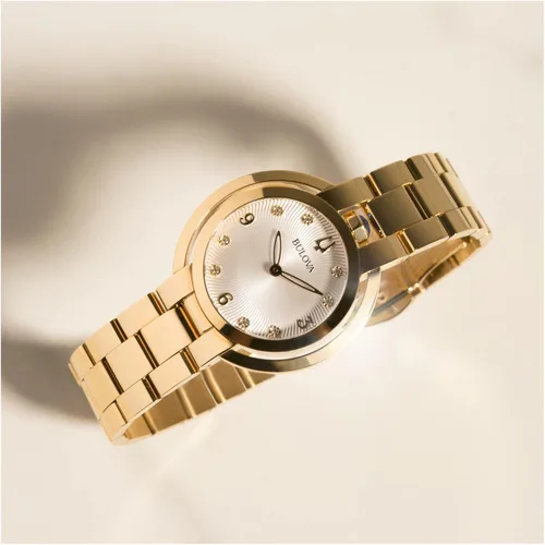 Vista 6 de Bulova Ladies Rubaiyat Diamond Dial Stainless Steel Watch