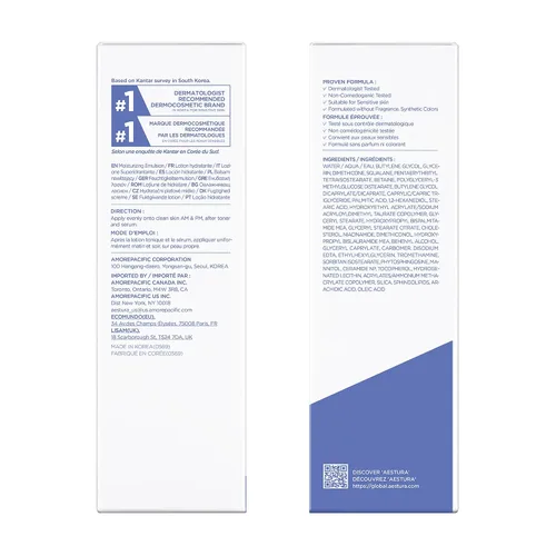 Vista 9 de AESTURA ATOBARRIER365 Hidratante facial coreano ligero con ceramidas Fortalece la barrera, hidratación de absorción rápida, adecuado para pieles