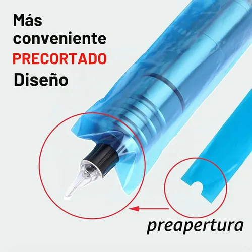 Vista 5 de 200 piezas de fundas para bolígrafos con 8 piezas de cinta adhesiva para agarre - Fundas para bolígrafos azules SOTICA, fundas para máquinas, fundas