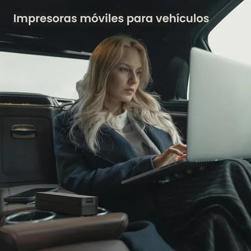 Vista 5 de iDPRT Impresora térmica inalámbrica portátil para viajes, impresora pequeña Negro