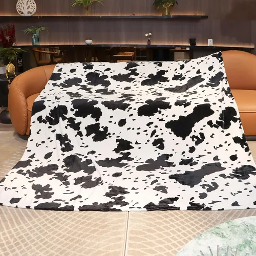 Vista 46 de Manta de vaca para niños de 40 x 50 pulgadas, ropa de cama de forro polar ultrasuave para niños y niñas, manta ligera para cochecito de bebé, bonita