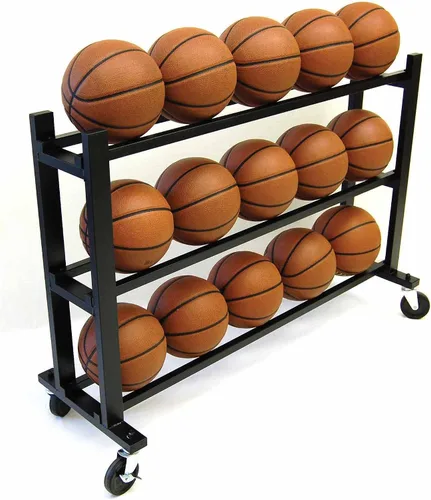 Vista 4 de Trigon Sports Carrito de almacenamiento de pelotas con cerradura deportiva, contenedor de almacenamiento de baloncesto para interiores y exteriores