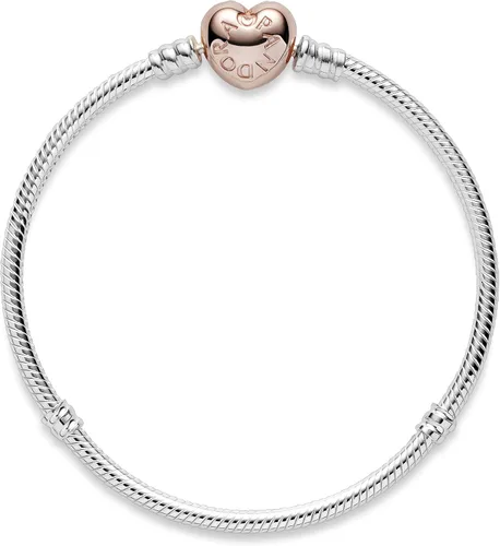 Vista 4 de Pandora Moments Heart Clasp Snake Chain Bracelet