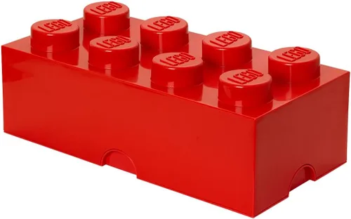 Vista 12 de LEGO Ladrillo de Almacenamiento 8 - conectores AZUL - Caja de Almacenamiento de Plástico Apilable con Tapa para Niños y Adultos, Organizador de Azul