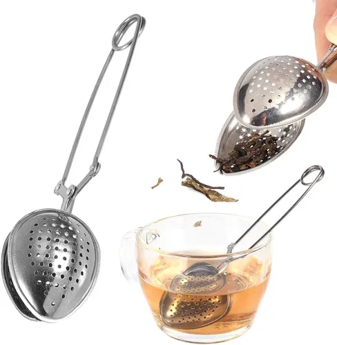 Vista 4 de Infusor de té mejorado, bola de té de malla de acero inoxidable, colador de té de bola con mango para té de hojas sueltas y especias de mulling