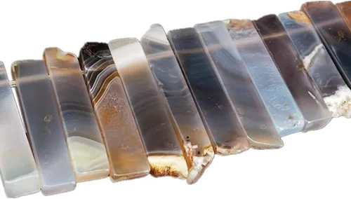 Vista 11 de Cuentas de cristal de amatista natural, tira plana irregular, cuentas sueltas de palo para hacer joyas, cristal curativo, pulido o crudo en la parte