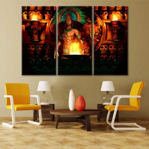 Vista 15 de TUMOVO Lienzo decorativo para pared, pósteres de escena de fantasía del universo Antara, planeta alienígena, ilustraciones de pared para paredes