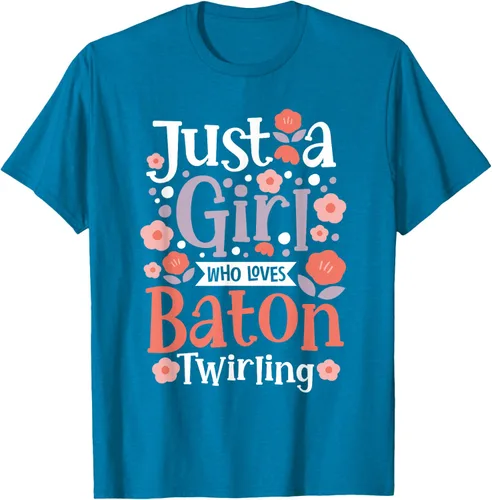 Vista 11 de A Girl Who Loves Baton Twirling - Camiseta de giro Majorette Twirler, Negro