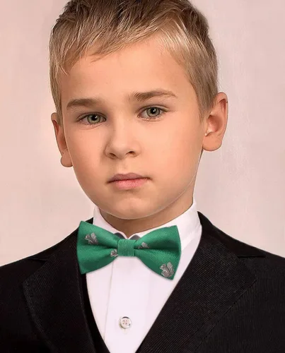Vista 6 de HISDERN Corbatas de lazo para niños preatadas, pajaritas ajustables para niños, con clip, divertidos corbatines estampados para bodas y fiestas