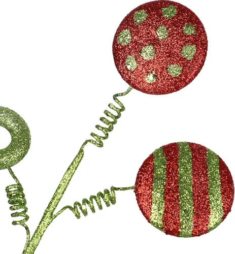 Vista 8 de MANMAOHE 6 palillos y aerosoles de Navidad con purpurina de 16.5 pulgadas y tallos florales para decoración del árbol de Navidad y decoración