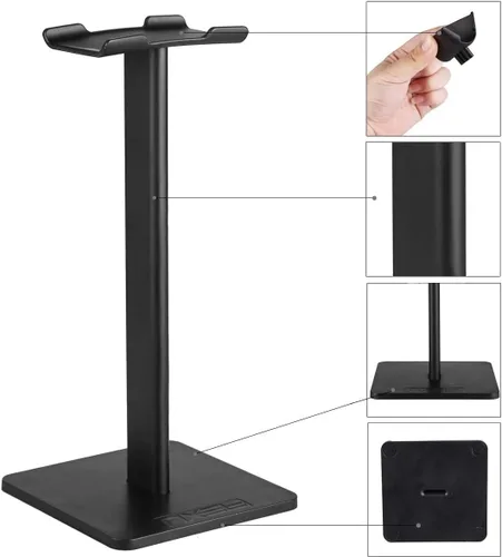 Vista 2 de Headphone Stand, Universal Aluminum Holder Showing Display Hanger for HyperX Cloud II Gaming Headset, Microsoft Xbox One Chat, Turtle Beach Recon