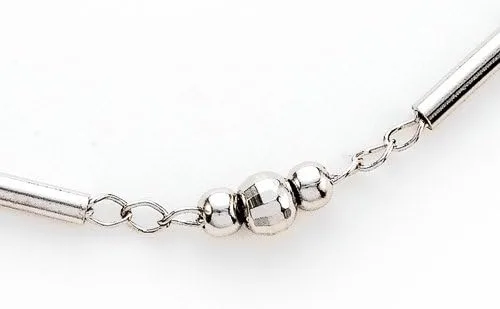 Vista 2 de Finejewelers - Tobillera con cuentas de plata de ley (10.0 in), Metal, no conocido