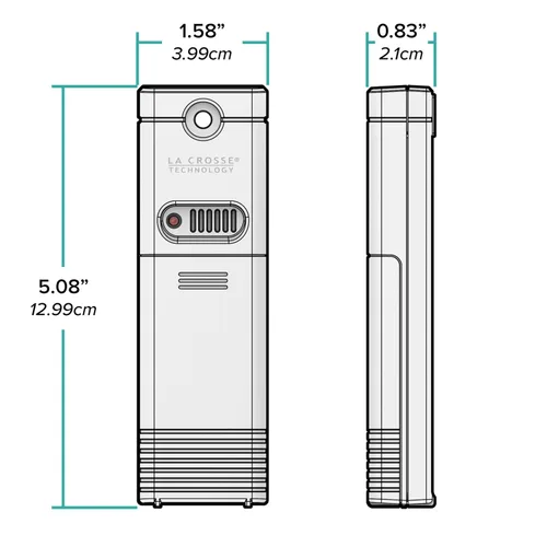 Vista 5 de La Crosse Technology Sensor inalámbrico de temperatura y humedad para exteriores, montado en la pared, preciso, resistente a la intemperie, amplio