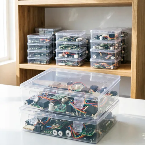 Vista 9 de Goodma Organizadores pequeños de cuentas, 78 piezas de tamaños mixtos, cajas de almacenamiento de plástico transparentes, mini contenedores