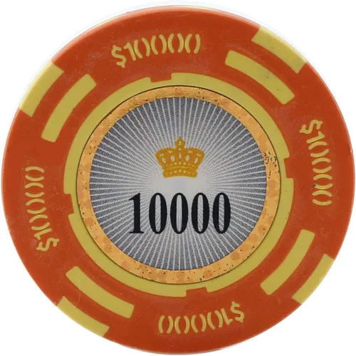 Vista 3 de Versa Games Crown Casino - Fichas de póquer de arcilla en 0.48 oz de peso, paquete de 50 (negro)