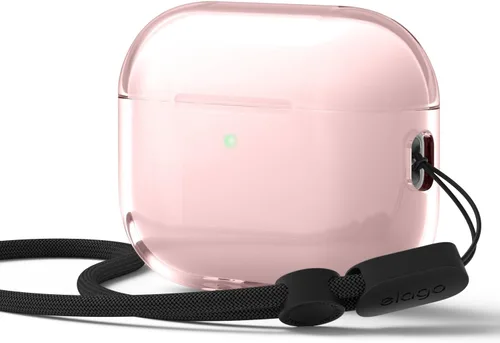 Vista 10 de elago - Funda transparente para AirPods Pro 3 Cordón incluido, correa incluida, reducción del amarilleo, a prueba de golpes, protección completa