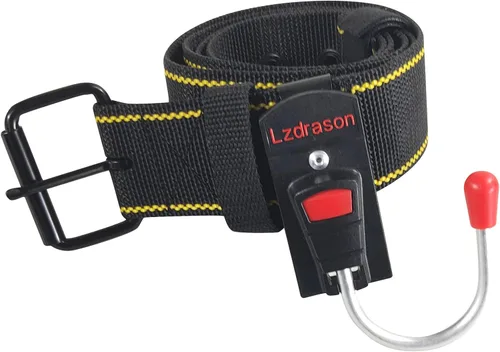 Vista 5 de Cinturón de herramientas con funda de taladro, cinturón de trabajo para electricista con clip de funda de taladro