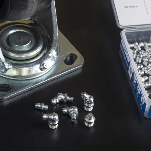 Vista 7 de NEIKO 50466A Juego de accesorios de grasa, 110 piezas, métrico, kit de accesorios de grasa zerk rectos y angulados, acero A3 con revestimiento