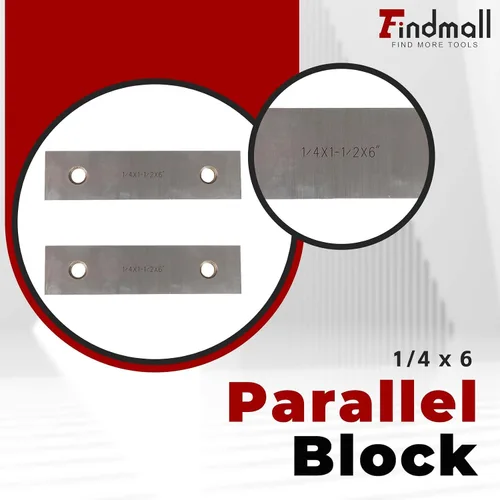 Vista 3 de findmall Juego de 9 pares de bloques paralelos de precisión de 1/4 x 6, juego de herramientas de calibre endurecido 0002