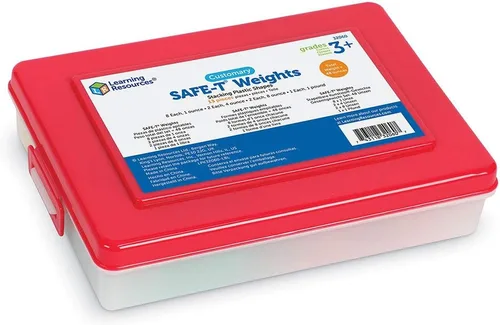 Vista 5 de Learning Resources Customary SAFE-T Juego de pesas, 13 piezas, incluyendo pesas de 1 oz, 2 oz, 8 oz y 1 libra