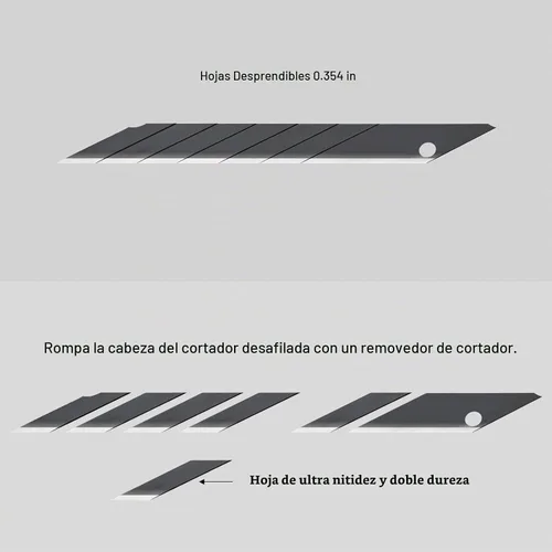 Vista 7 de FOSHIO Cuchillo de manualidades para arte, manualidades, fabricación de modelos, cuchillo utilitario retráctil con bloqueo automático con 10