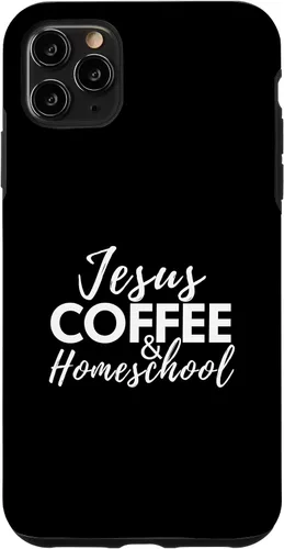 Vista 13 de Jesus Coffee and Homeschool Christian Family Faith Coffee Case for iPhone 17