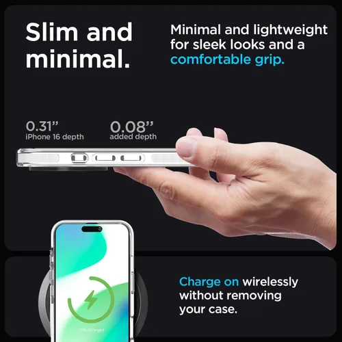 Vista 6 de AICase Funda protectora para iPhone 16 compatible con iPhone 16, delgada, ligera, transparente [no amarillenta] Diseño vibrante