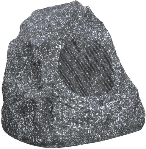 Vista 4 de (Juego de 4) nuevas bocinas de rock para patio o jardín impermeables color granito para exteriores