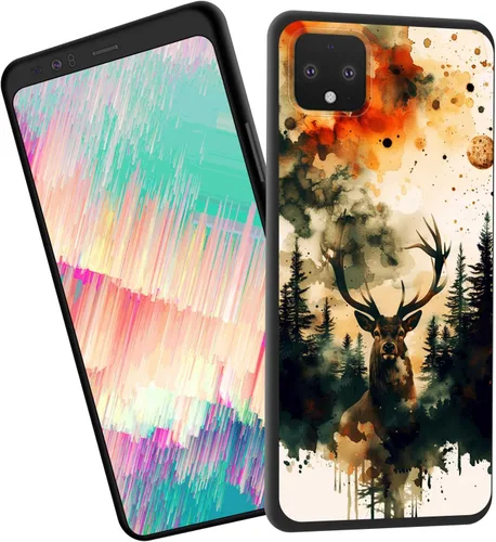 Vista 467 de Funda delgada para Google Pixel 4 XL, funda delgada de silicona de TPU suave a prueba de golpes para Google Pixel 4 XL, astronauta Galaxy