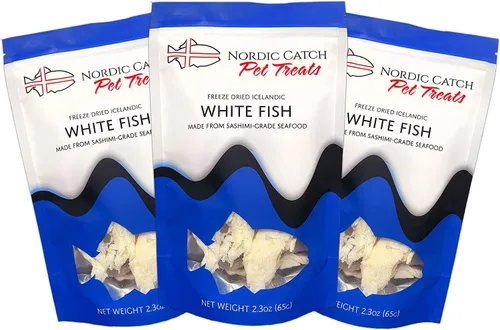 Vista 7 de Nordic Catch Golosinas de pescado liofilizado para mascotas de Islandia – Bocadillos puros de mariscos naturales para perros, gatos y otras mascotas