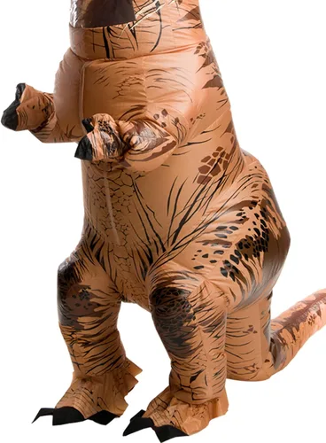 Vista 3 de Teen Jurassic World T-Rex - Disfraz inflable de Halloween marrón, Multi