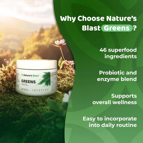 Vista 3 de Greens Superfood Powder - 46 superalimentos, probióticos y enzimas para la salud intestinal, el metabolismo y la energía, mezcla de polvo verde