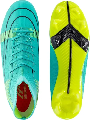 Vista 4 de Botines de fútbol para hombre, botas de fútbol profesional, para entrenamiento, para exteriores, deportes de interior, atléticos, para niño grande