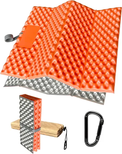 Vista 7 de Asiento de senderismo de espuma, almohadilla para sentarse, almohadillas para mochileros, cojín de asiento con clips de mosquetón, bolsa