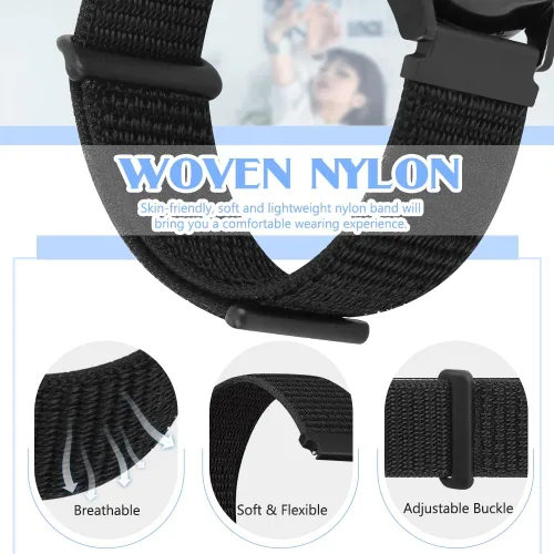 Vista 3 de YCHDDER Correa deportiva de nailon transpirable de liberación rápida para hombres y mujeres, ancho de reloj 0.630 in, 0.709 in, 0.787 in, 0.866 in