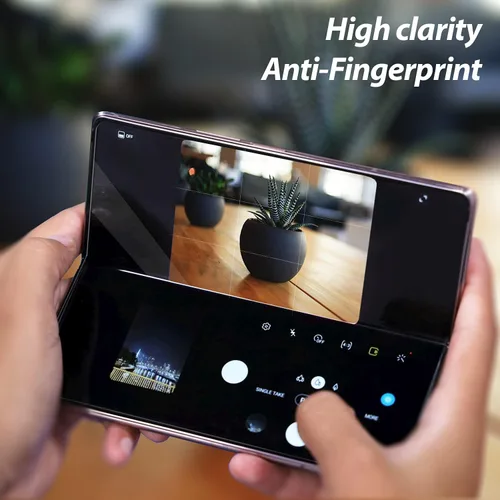 Vista 4 de Whitestone Dome [1 juego de 3 piezas] para Galaxy Z Fold 3 Protector de pantalla de alta calidad antigolpes, transparente HD, película EPU