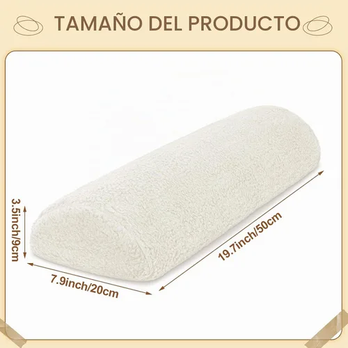 Vista 2 de Sintuff Almohada de apoyo para piernas con funda para sofá, almohada de descanso de pies con forma de media luna, almohada debajo de la rodilla