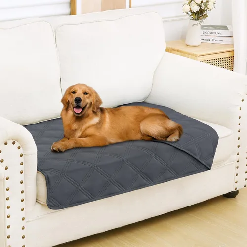 Vista 57 de Smiry Funda impermeable para cama de perro, manta reversible para mascotas para sofá Manta suave lavable para perro, funda a prueba de fugas