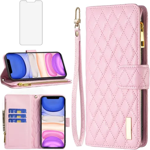 Vista 8 de Asuwish Funda de teléfono para iPhone 11 Pro Max 6.5 con protector de pantalla de vidrio templado y tarjetero de cuero con tapa para tarjetas
