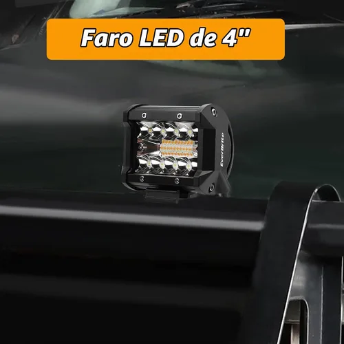 Vista 7 de EverBrite 2 cápsulas LED de 4 pulgadas y 60 W, cápsulas de luz todoterreno, estroboscópica ámbar blanco, 6 modos con función de memoria, luces LED