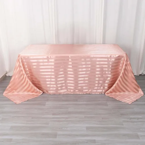 Vista 11 de Efavormart - Mantel redondo de satén a rayas blancas y negras de 120 pulgadas sin costuras para decoración de bodas, fiestas, eventos Negro