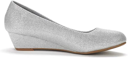Vista 3 de DREAM PAIRS Debbie - Zapatos de tacón de cuña media para mujer