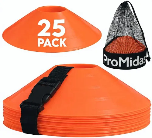 Vista 7 de Disc Soccer Cones for Training Kids - 25/50/100/200 Small Plastic Cones for Sports Training - Flexible Conos for Soccer Practice Equipment