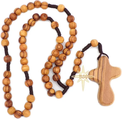 Vista 7 de Rosario personalizado de madera de olivo de Belén, nombre propio, regalos para niños, confirmación, primera comunión, bautismo para niños y niñas.