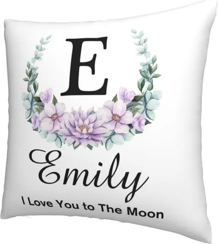 Vista 2 de Funda de almohada personalizada con nombre de foto, regalos personalizados para mamá, papá, hombres, mujeres, él, ella, fundas de cojín