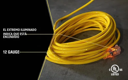 Vista 3 de Southwire Yellow Jacket Cable de Extensión para Trabajo Pesado - Alimentación Confiable para Exteriores para Herramientas y Equipos - Extremo