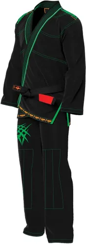 Vista 4 de JAGUAR PRO GEAR Classic Series Jiu Jitsu brasileño, unisex para niños y adultos, kimono Gi uniforme ligero con cinturón blanco