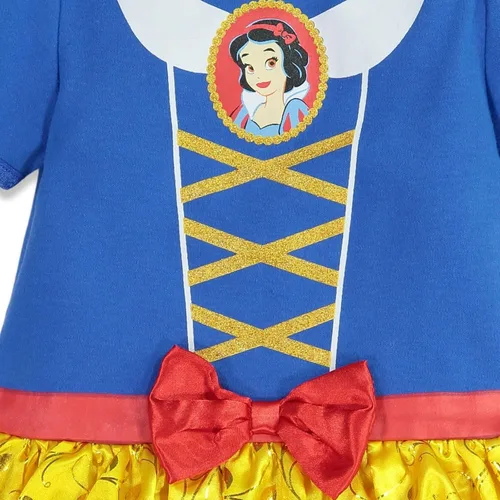 Vista 7 de Disney Princesa Ariel Cenicienta Belle - Vestido y diadema para bebé, color blanco nieve